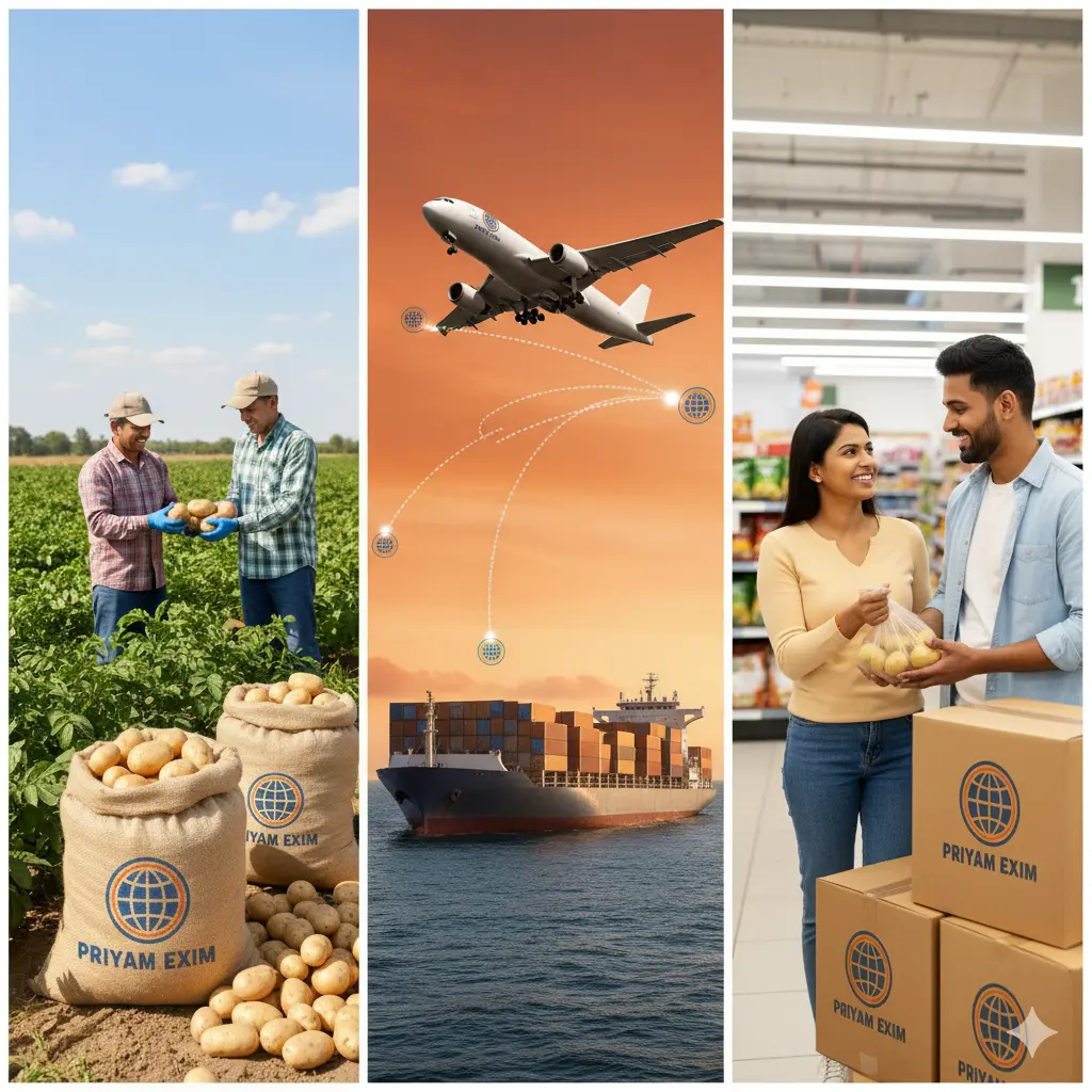 fresh potatoes exporter India premium quality farm fresh