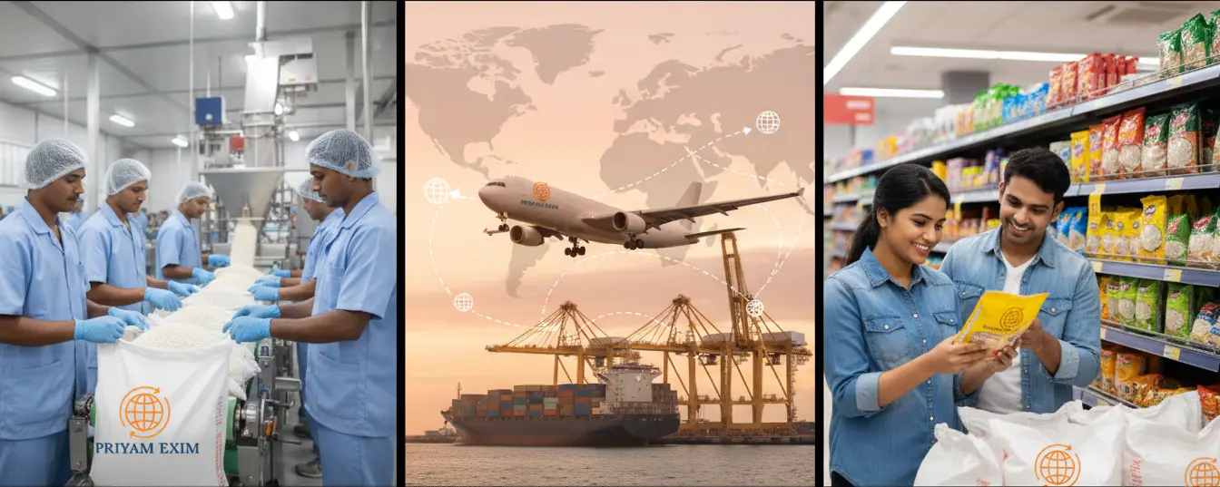 non basmati rice exporter India clean polished rice