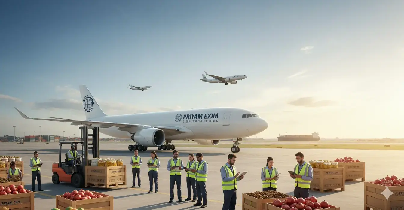 Global export solutions India services dashboard showcasing trade and agri export support workflow.