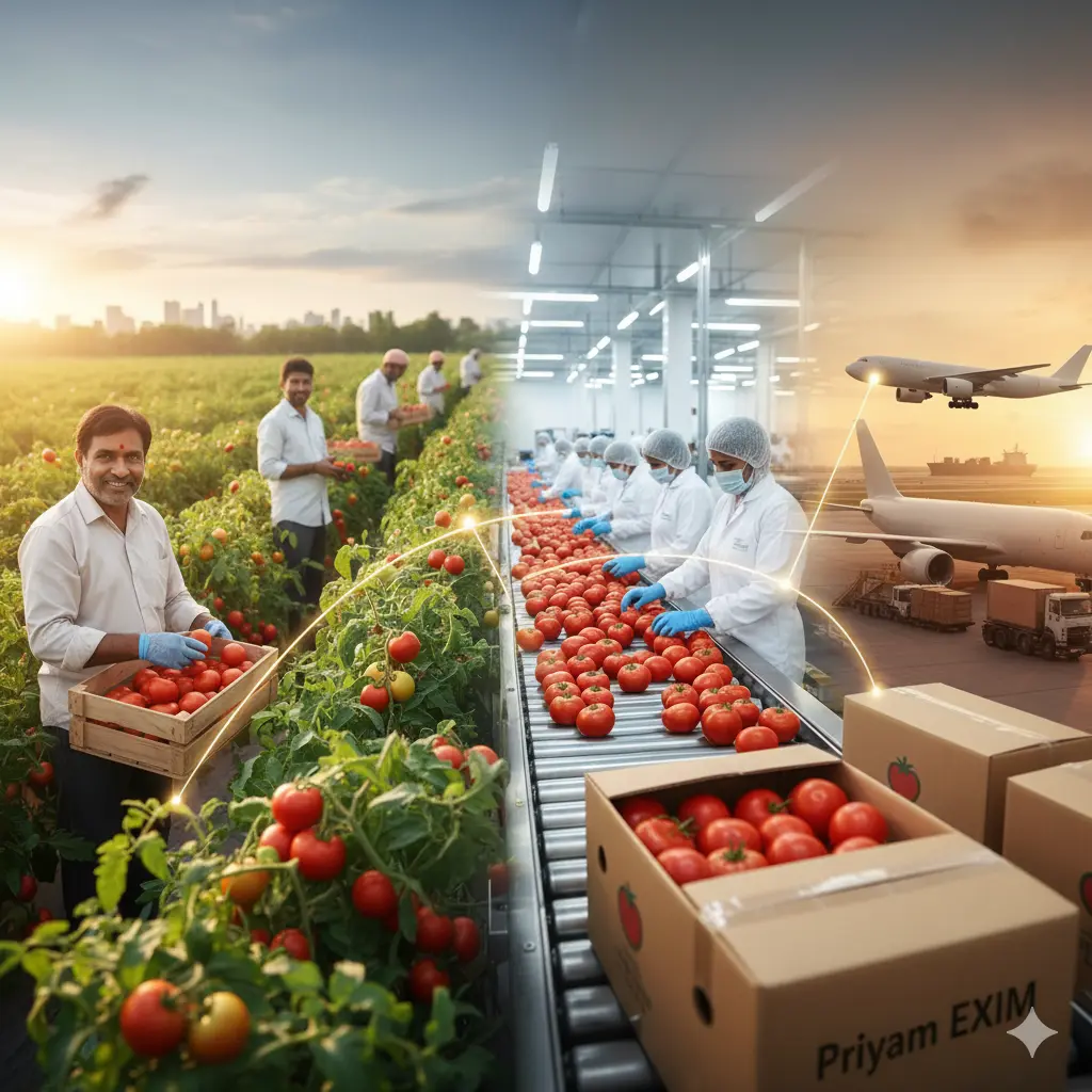 fresh tomatoes exporter India farm fresh tomatoes supply
