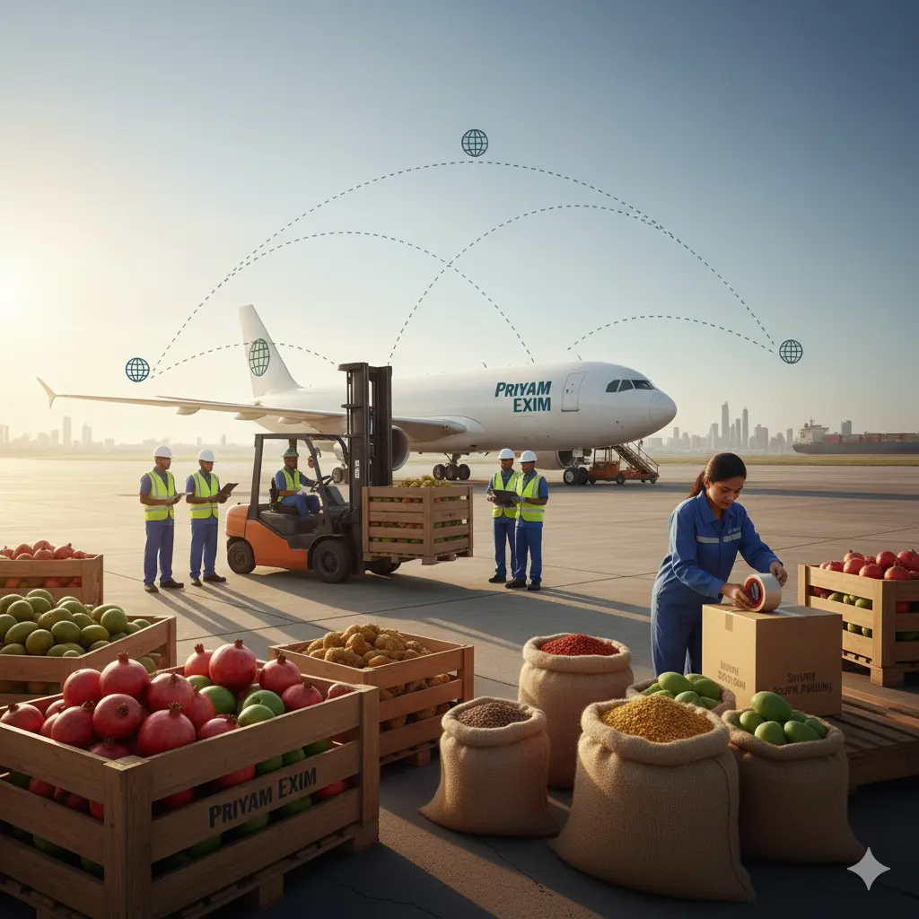 Priyam EXIM high-quality fresh produce and global export service